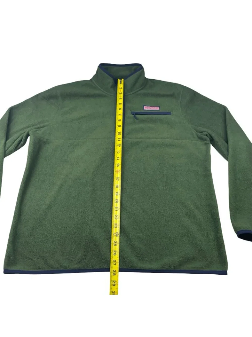 Vineyard Vines Men's Fleece Shep Shirt 1/4 Snap Button Pullover Green • XL_5